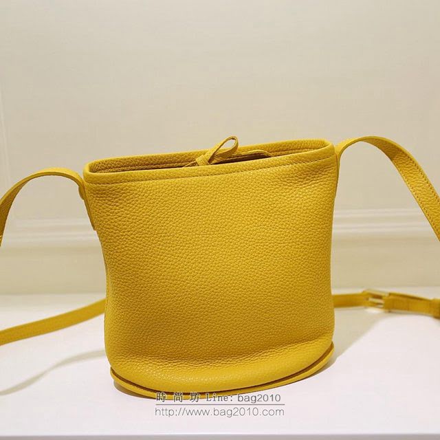 DELVAUX女包 Delvaux Pin春夏系列 進口牛皮 德爾沃女手提包 D00315 太陽黃mini Delvaux單肩包  fcs1413
